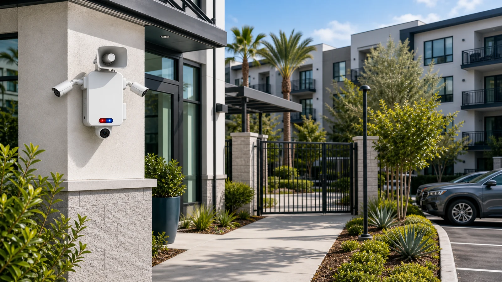 Managed property entrance